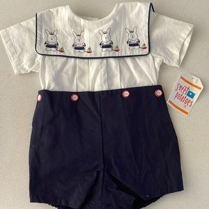 NWT Sweet potatoes Boys Romper 18 Months